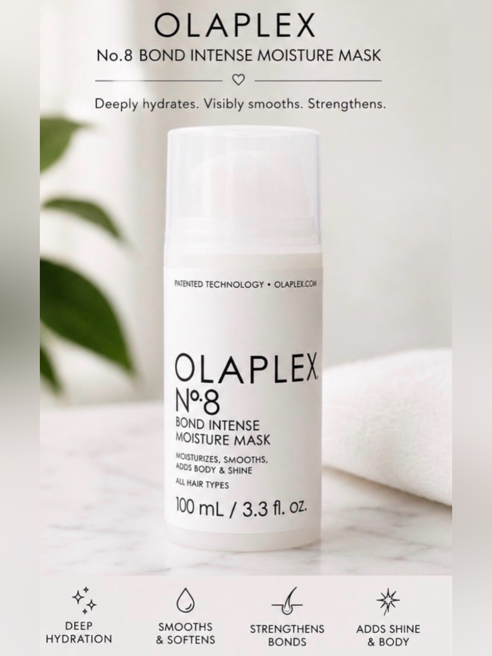 Olaplex No. 8 Bond Intense Moisture Mask - 3.3 oz BRAND NEW